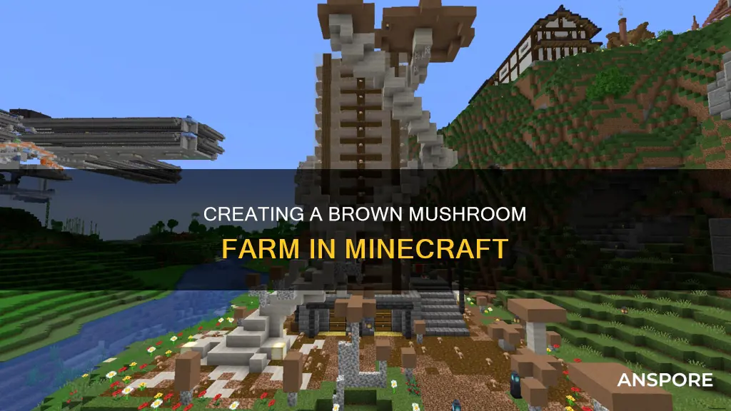 how to build a brown mushroom farm in minecaft