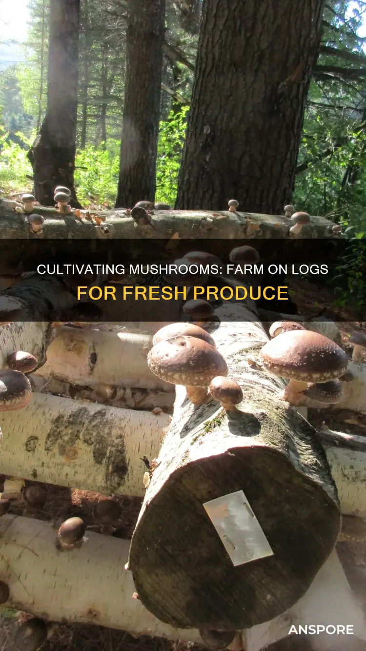 how to build a mushroom farm on logs