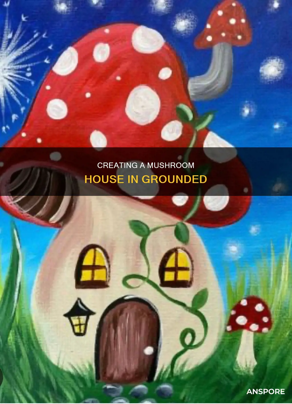 how to build mushroom house in grounded