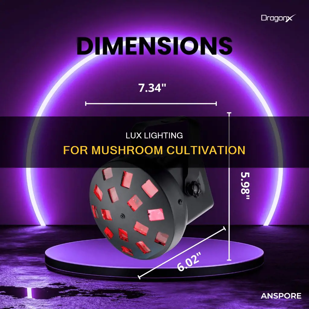 how to calculate lux of light for mushroom cultivation