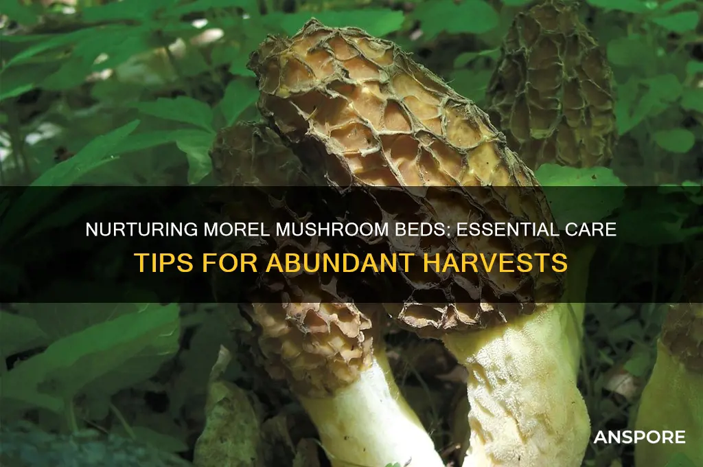 how to care for a morel mushroom bed