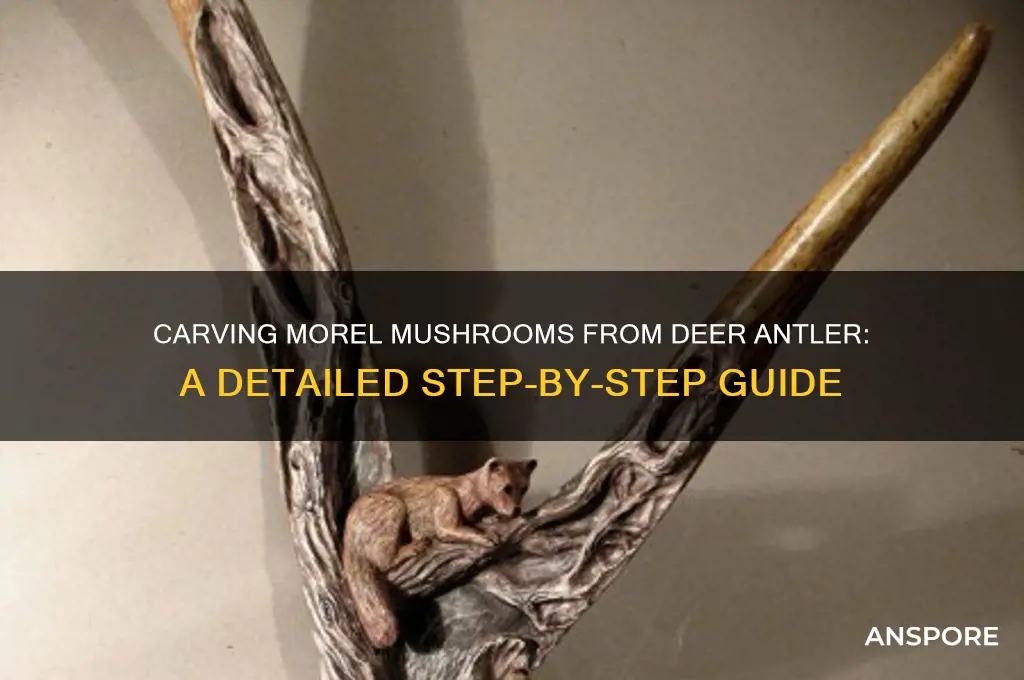how to carve a morel mushroom out of deer antler