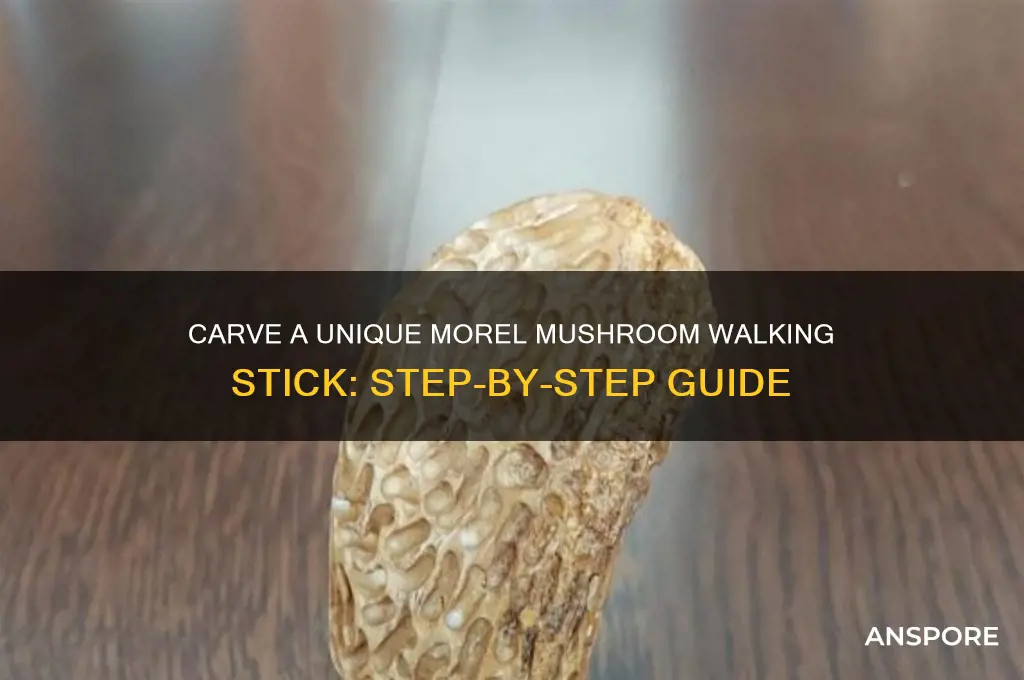 how to carve a morel mushroom walking stick