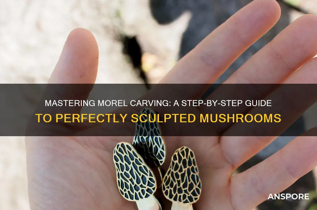 how to carve a morel mushroom