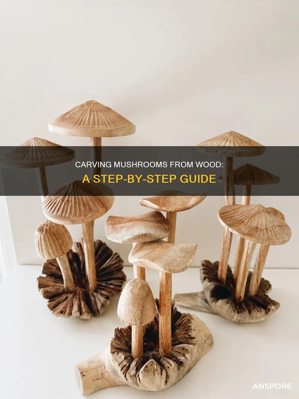 how to carve a mushroom from wood
