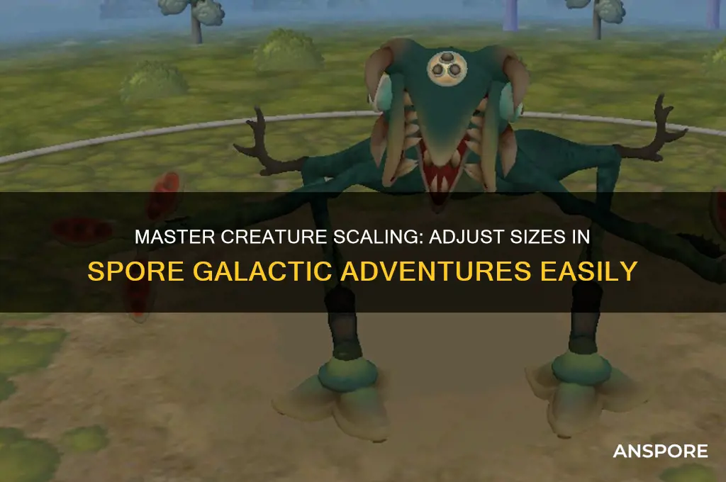 how to change creature size in spore galactic adventures