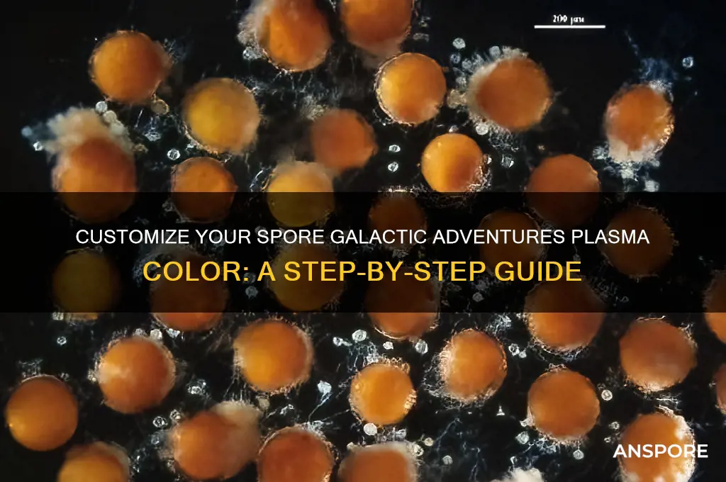 how to change plasma colour in spore galactic adventures