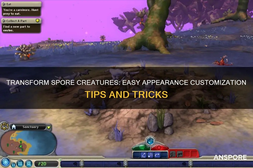 how to change the appearance of other spore creatures