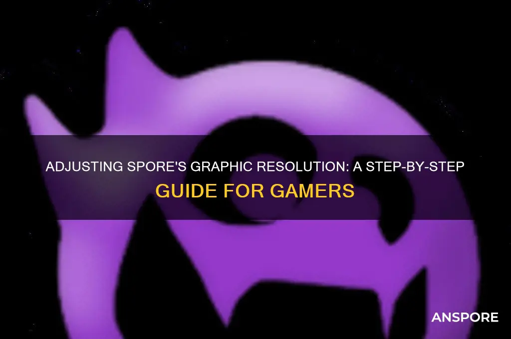 how to change the graphic resolutuion in spore