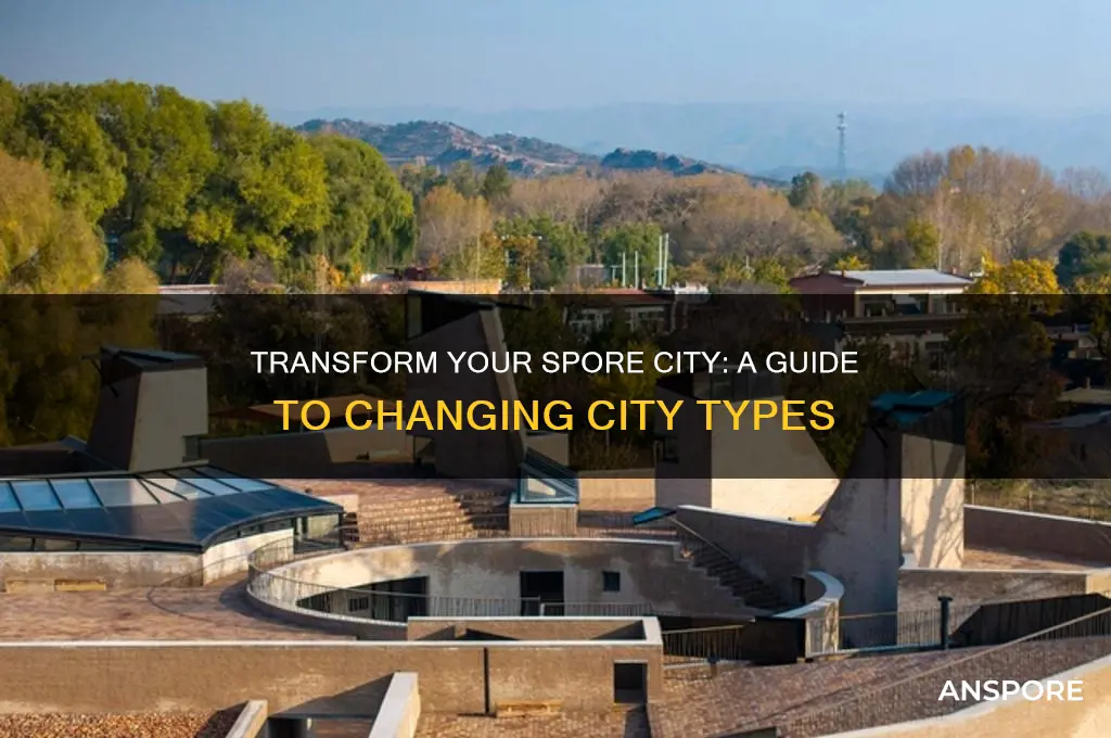 how to change the type of city on spore