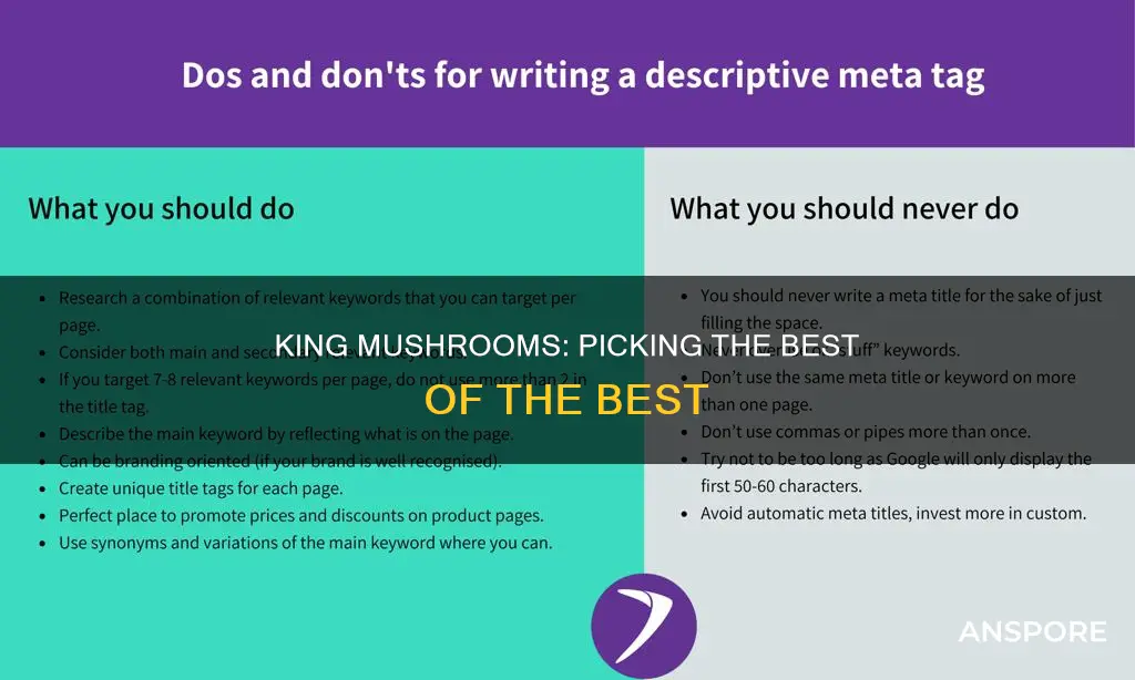 how to choose king mushrooms