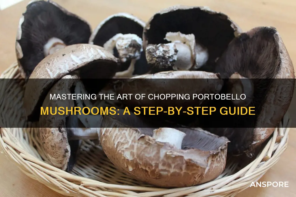 how to chop a portobello mushroom