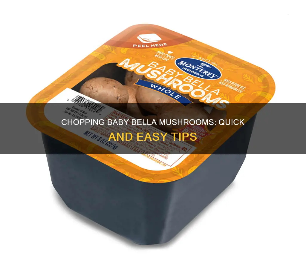 how to chop baby bella mushrooms