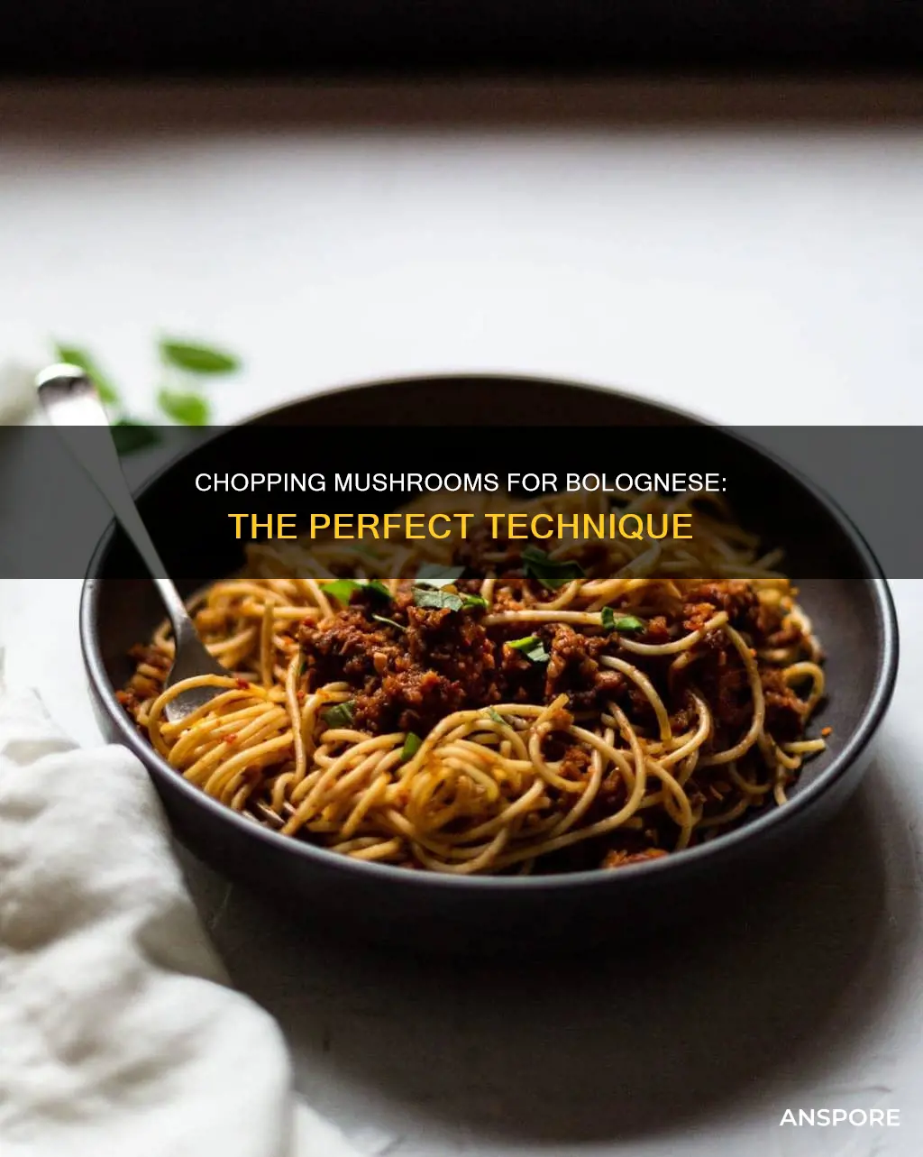 how to chop mushrooms for bolognese