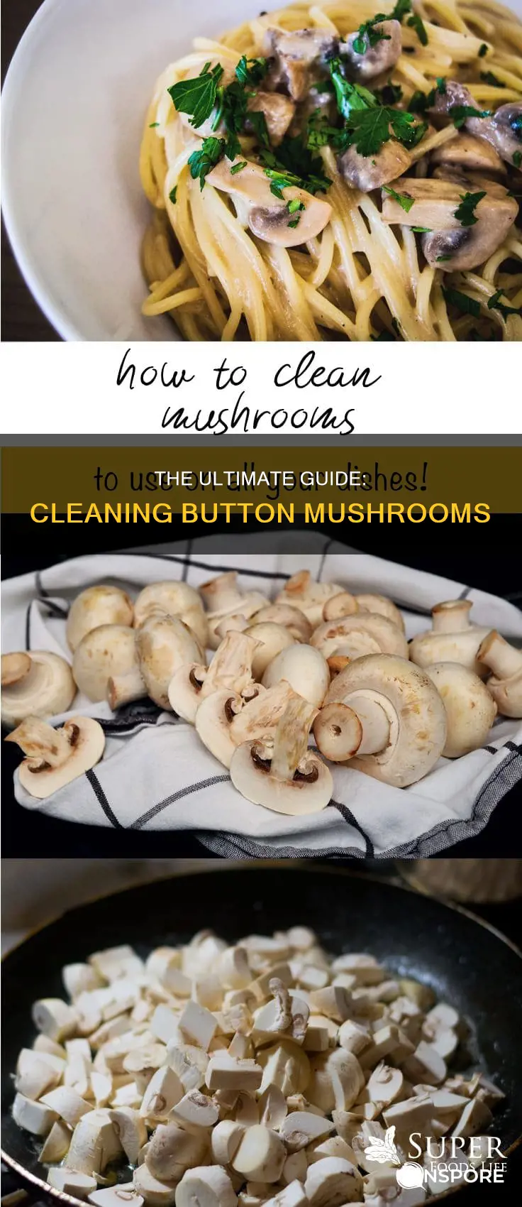 how to clean a button mushroom