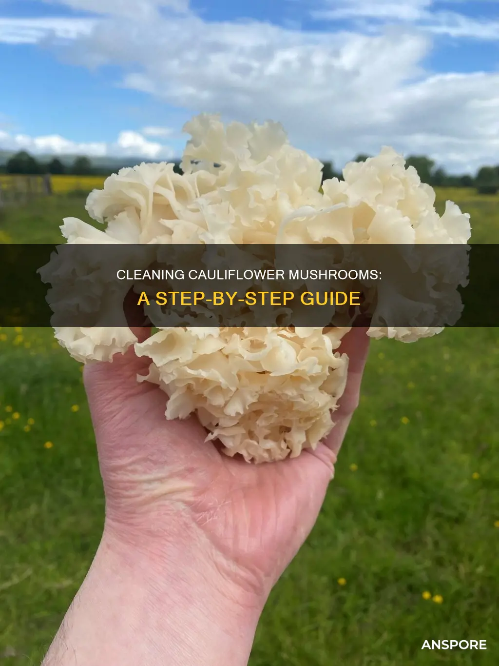how to clean a cauliflower mushroom