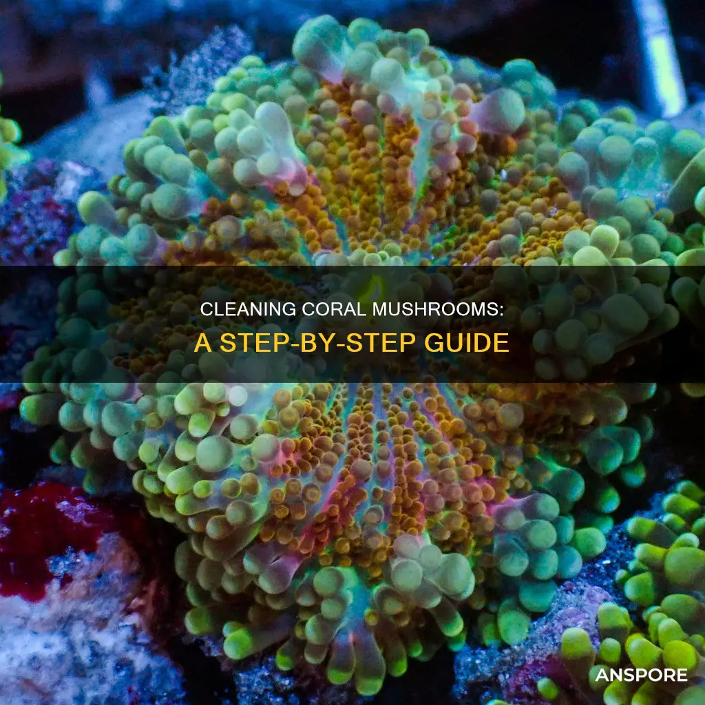 how to clean a coral mushroom