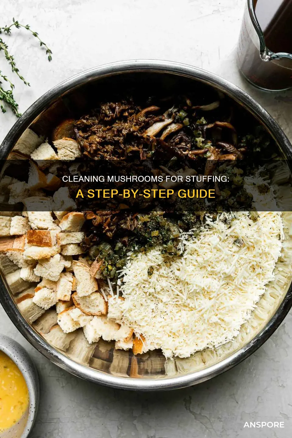 how to clean a mushroom for stuffing