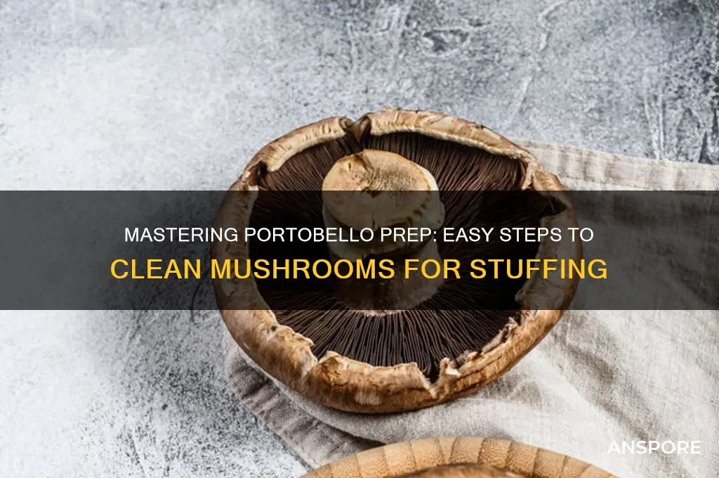 how to clean a portobello mushroom for stuffing