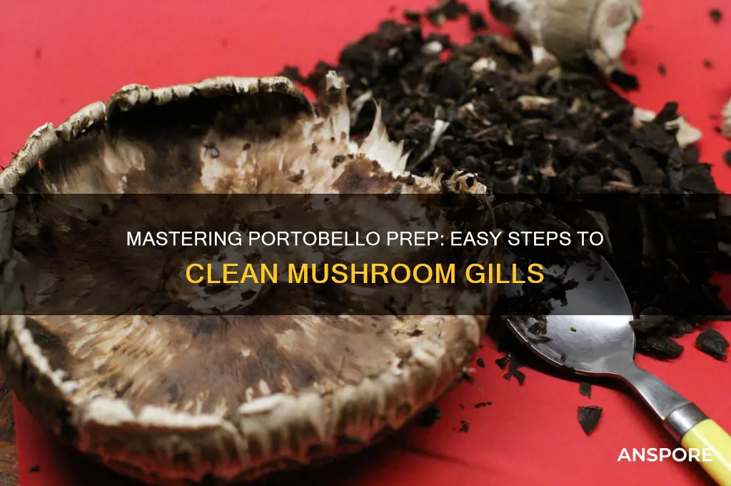 how to clean a portobello mushroom gills