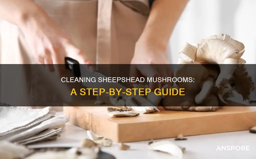 how to clean a sheepshead mushroom