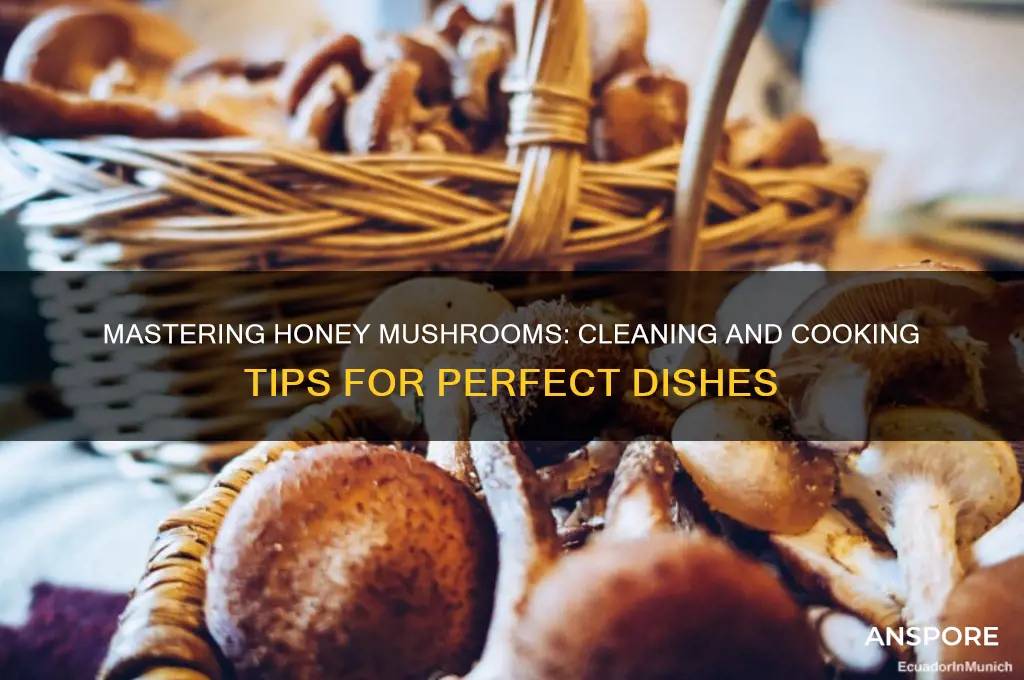 how to clean and cook honey mushrooms
