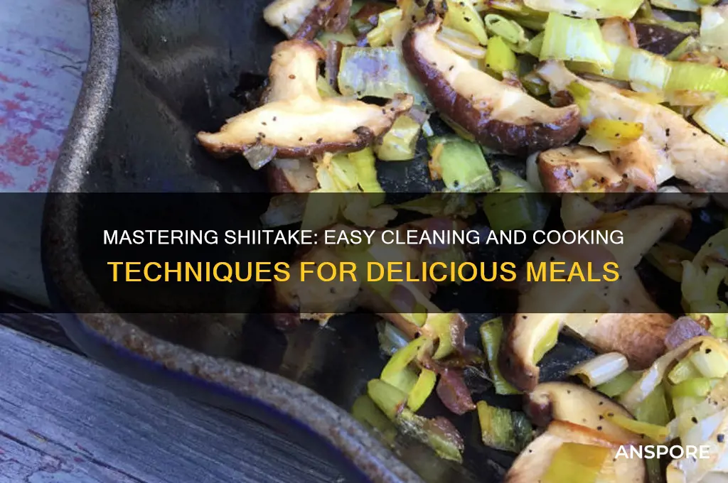 how to clean and cook shiitake mushrooms