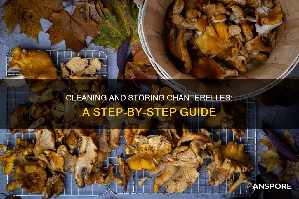 how to clean and store chanterelle mushrooms