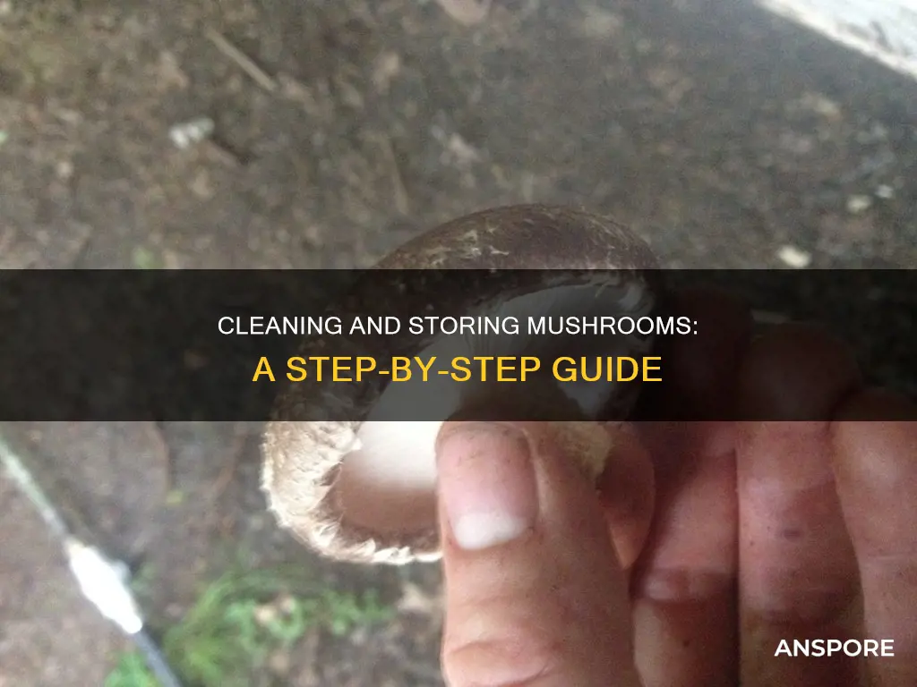 how to clean and store mushrooms