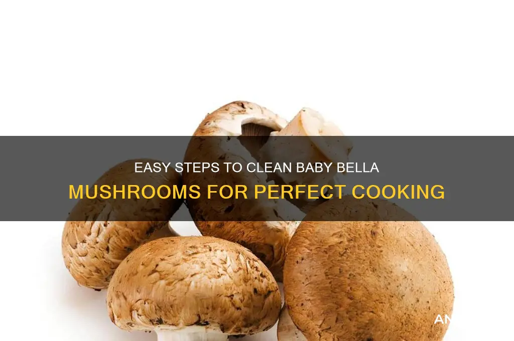 how to clean baby bella mushrooms before cooking