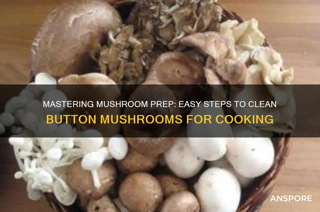 how to clean button mushroom before cooking