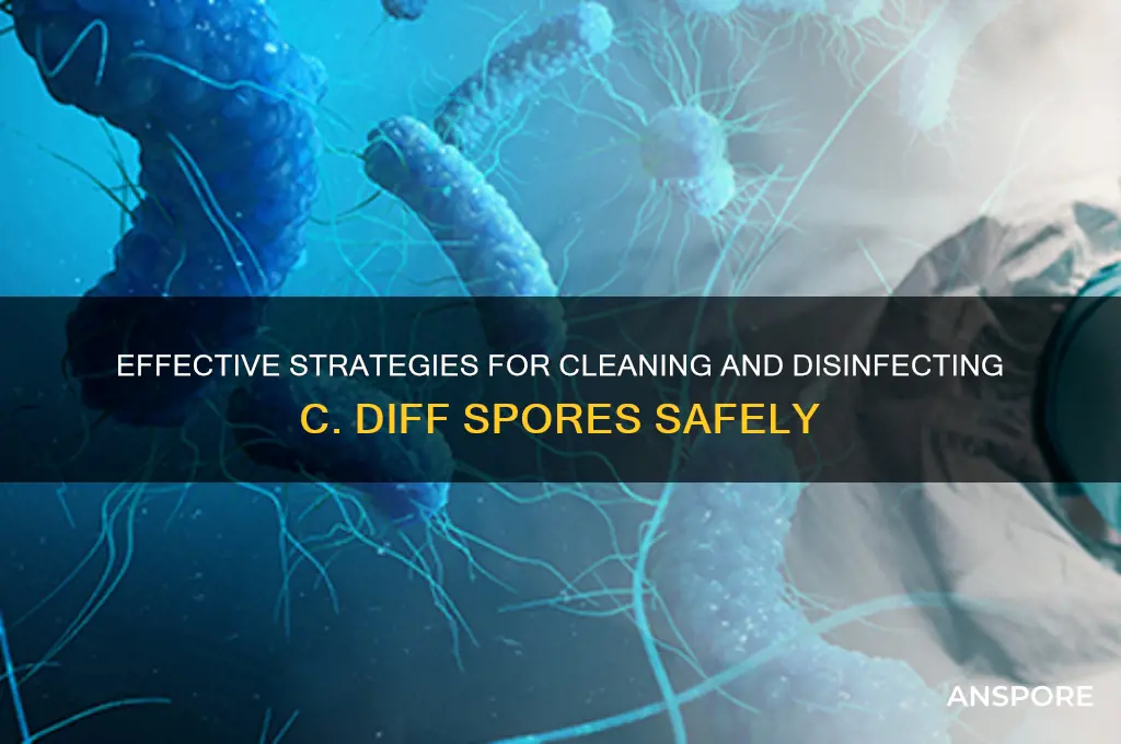 how to clean c diff spores