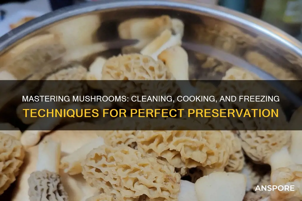 how to clean cook and freeze mushrooms