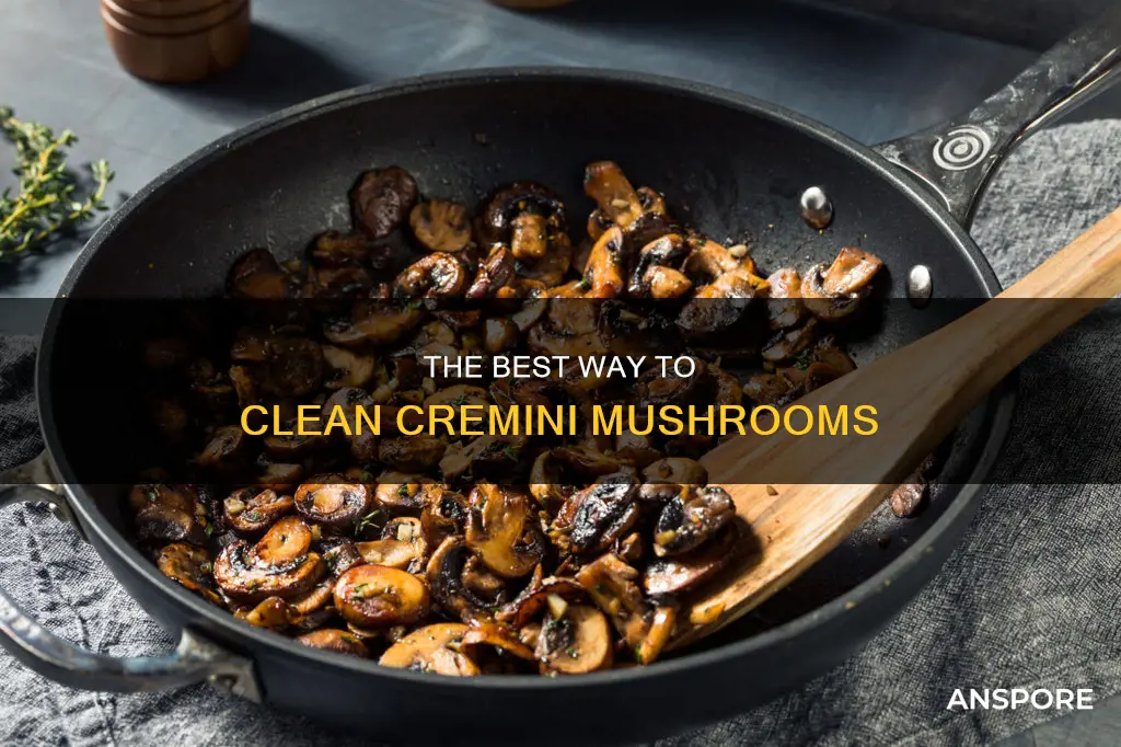 how to clean cremini mushrooms