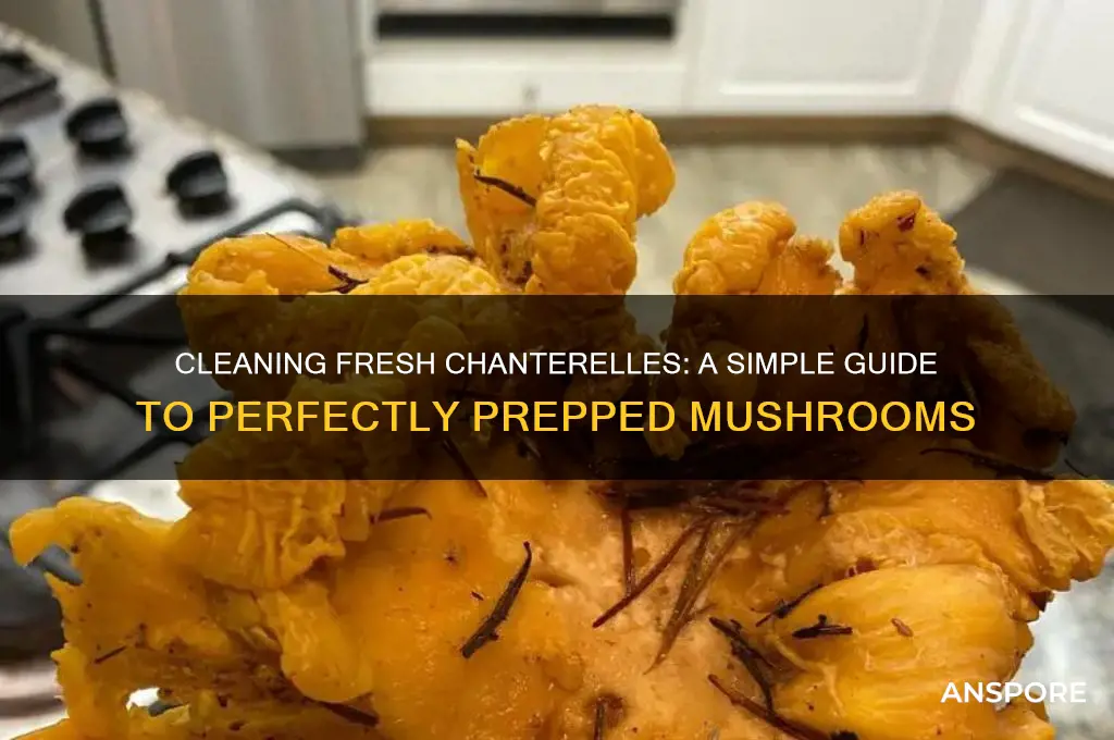 how to clean fresh picked chanterelle mushrooms