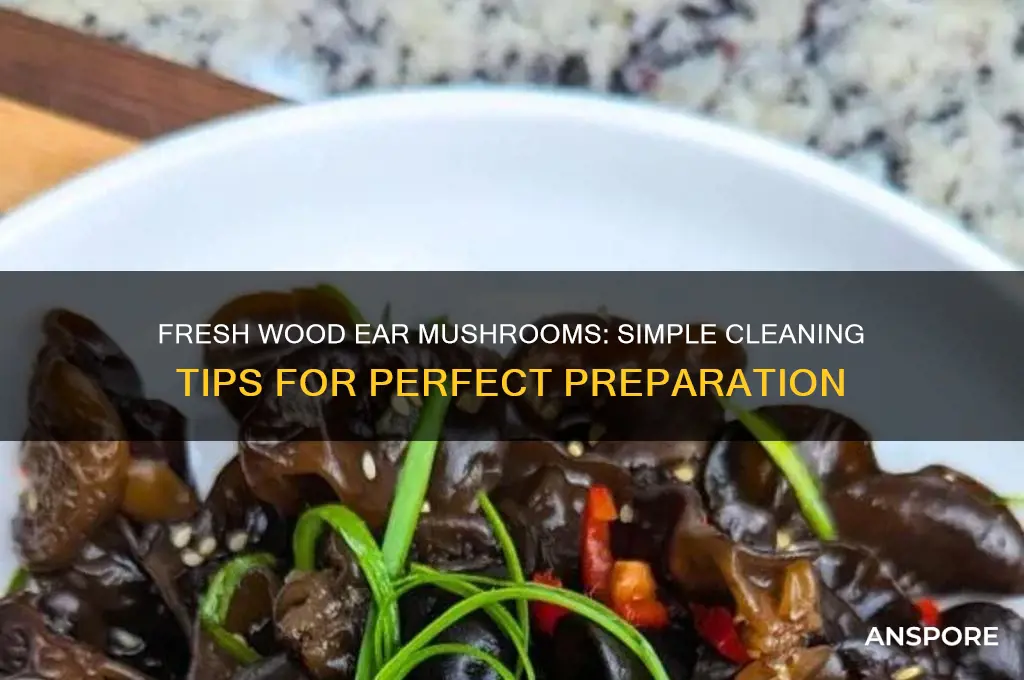 how to clean fresh wood ear mushrooms