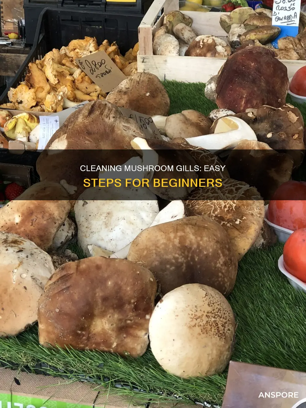 how to clean mushroom gills