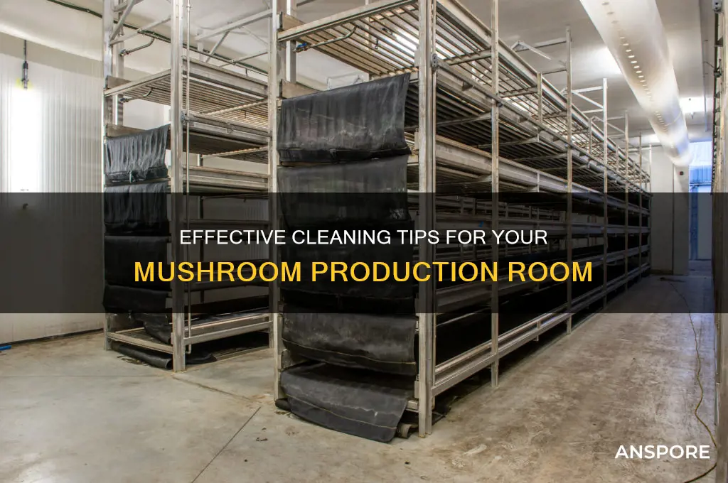 how to clean mushroom production room