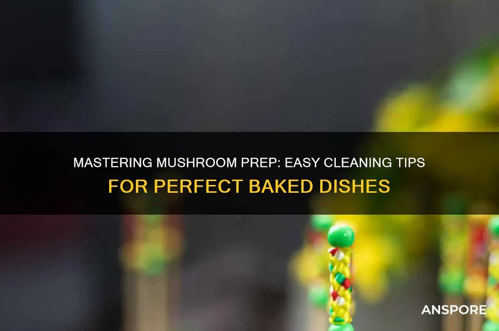 how to clean mushrooms for baking