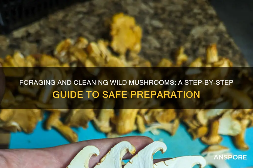 how to clean mushrooms from the woods