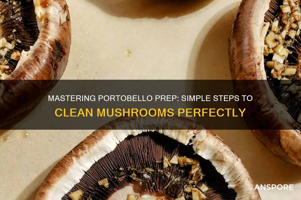 how to clean portobello mushrooms before cooking