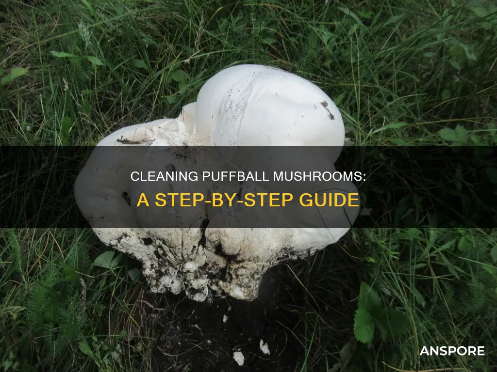 how to clean puffball mushroom