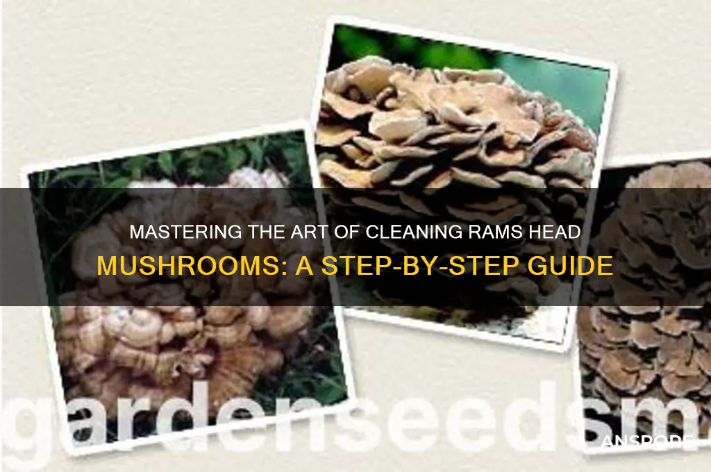 how to clean rams head mushrooms