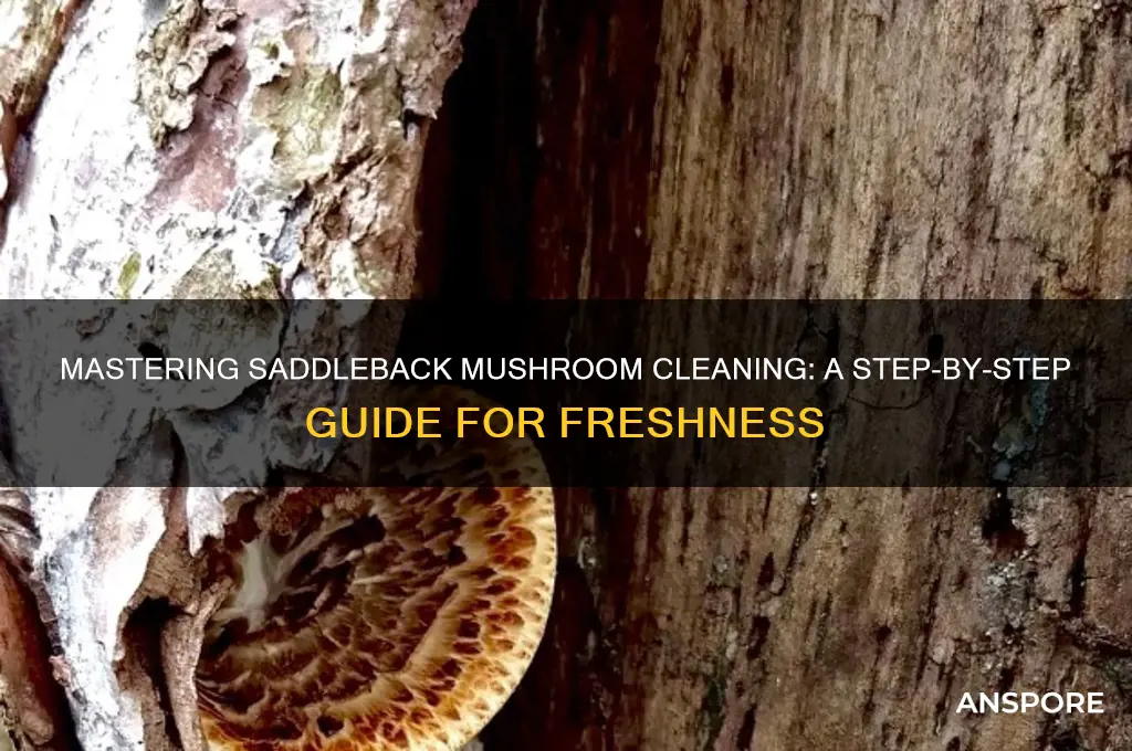 how to clean saddle back mushrooms