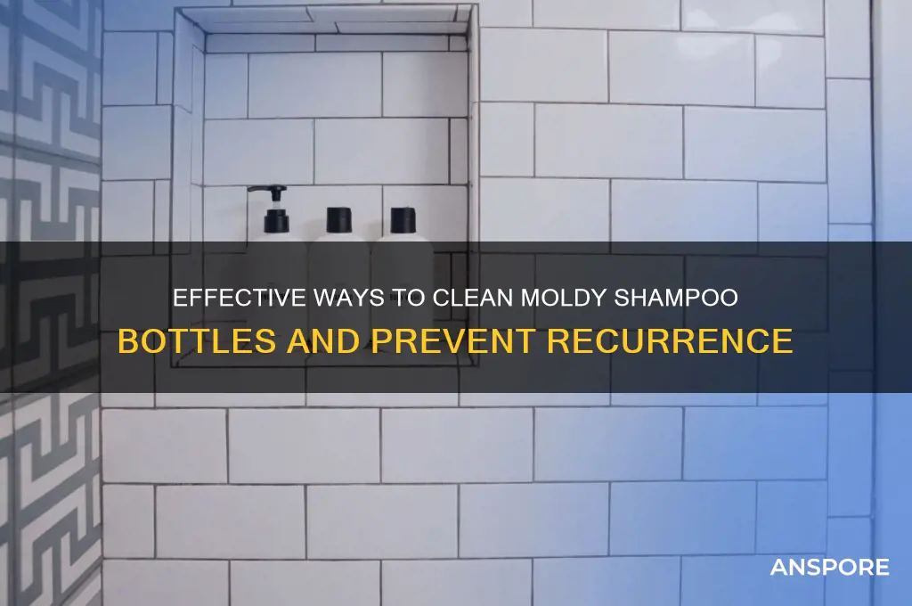 how to clean shampoo bottles exposed o mold spores