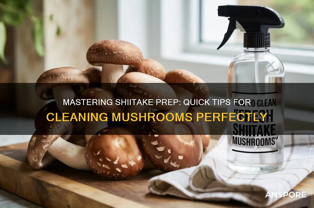 how to clean shitake mushrooms for cooking