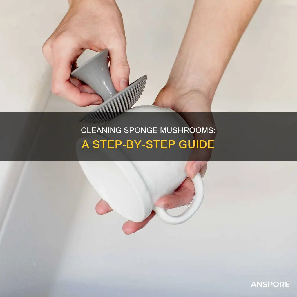 how to clean sponge mushrooms