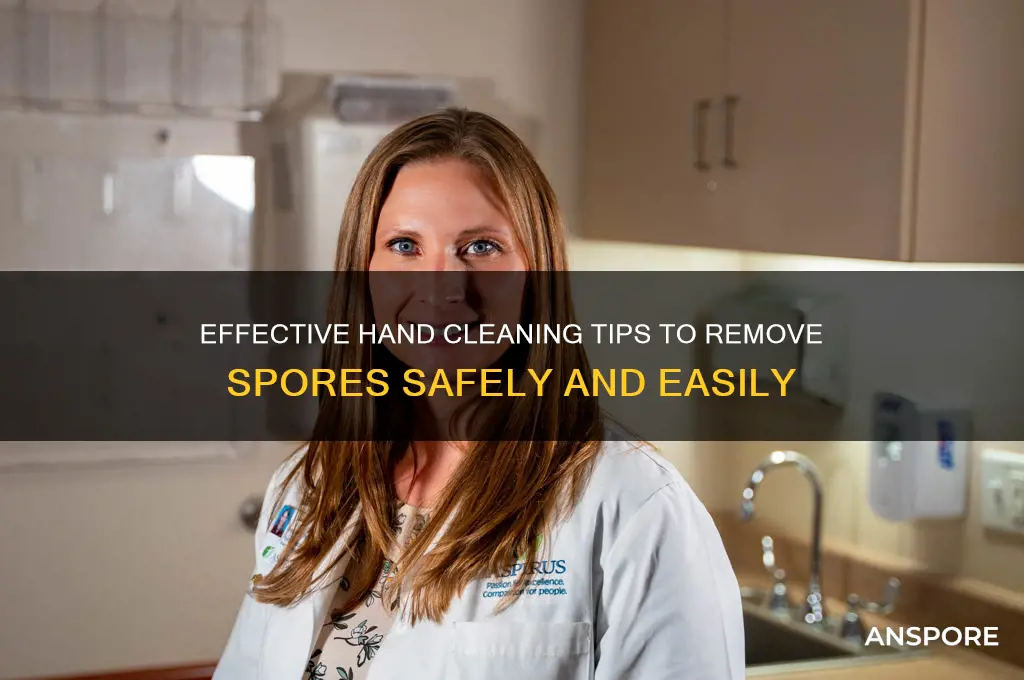 how to clean spores off hands