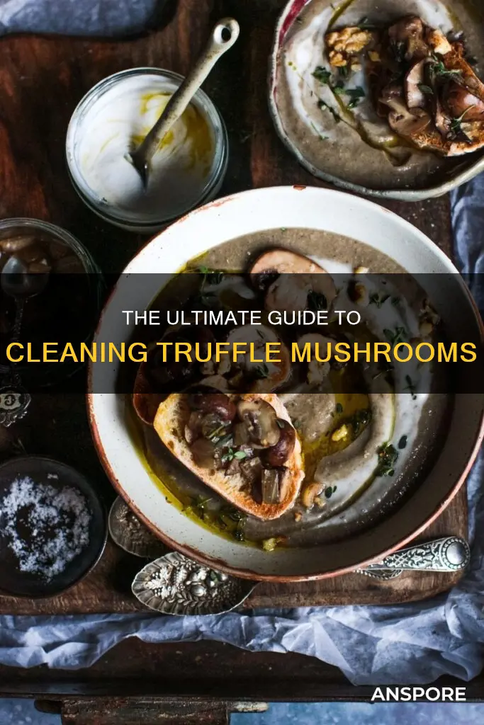 how to clean truffle mushroom