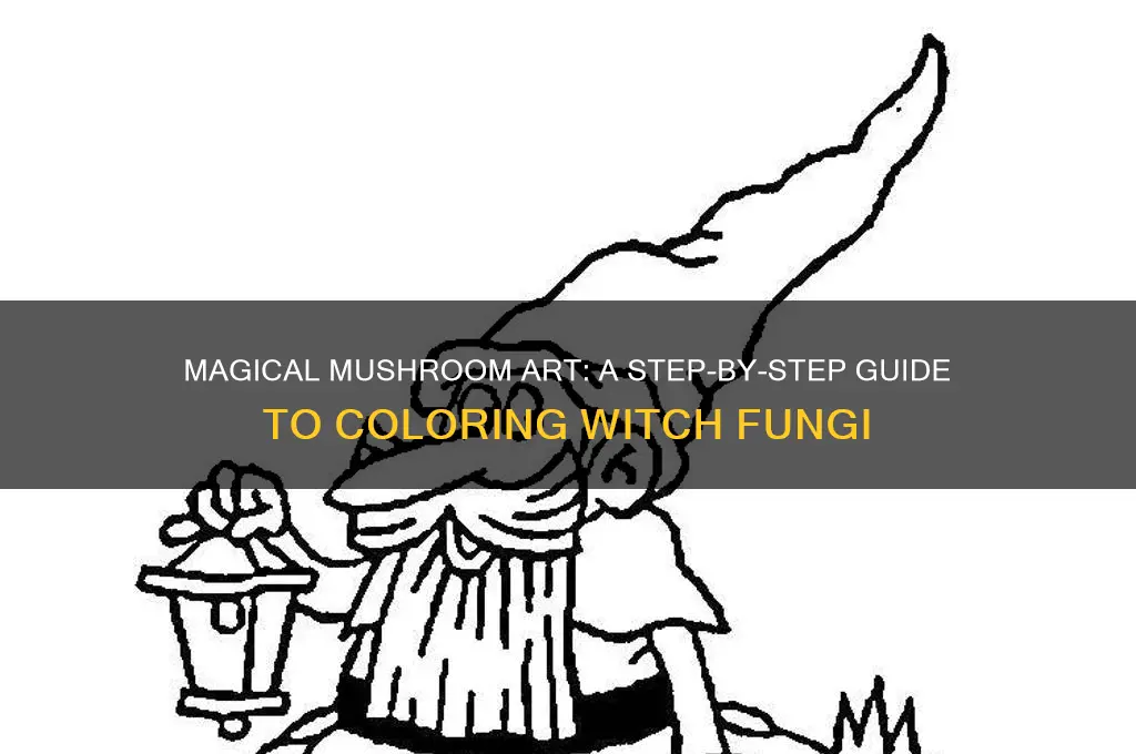 how to color a witch mushroom